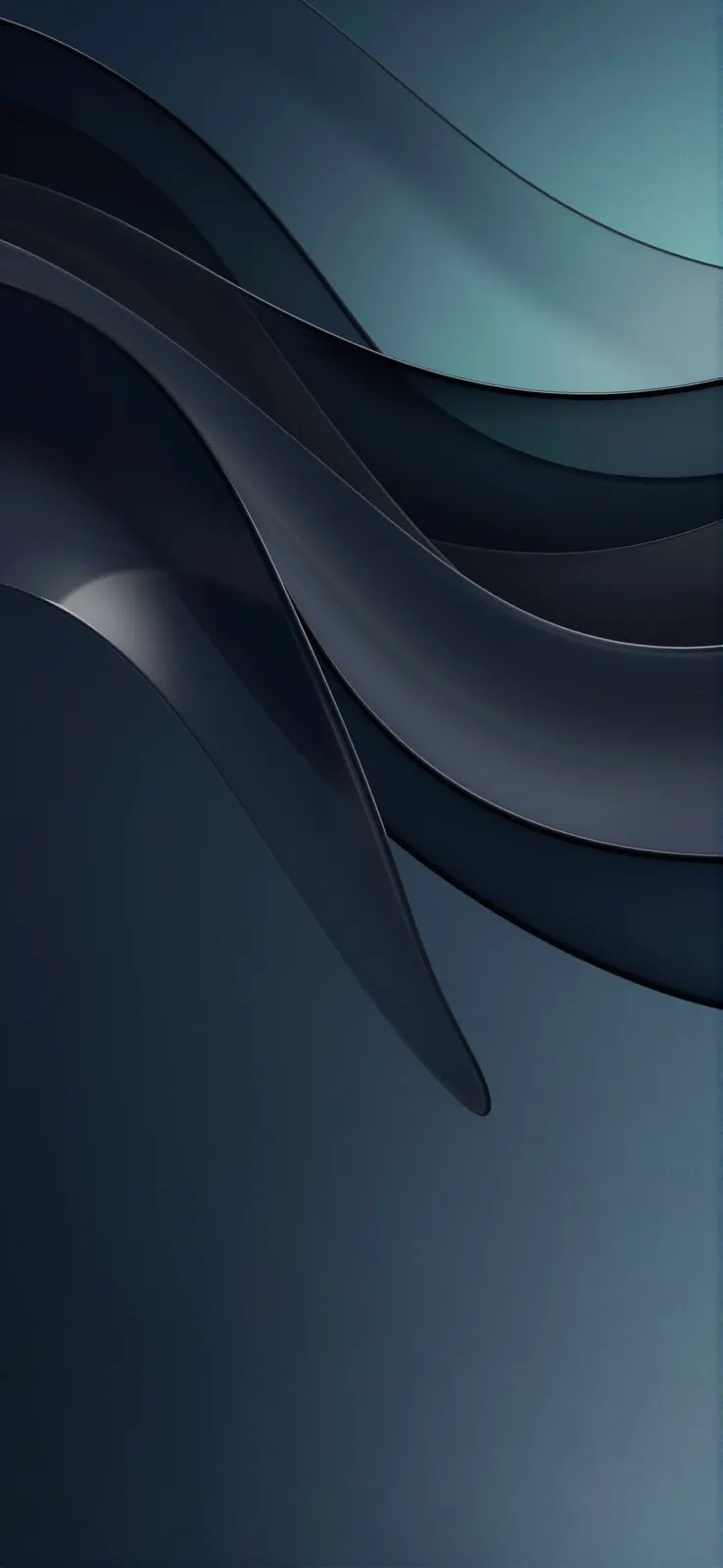 Dark blue wave vertical: gradients mobile wallpaper at 1288×2792