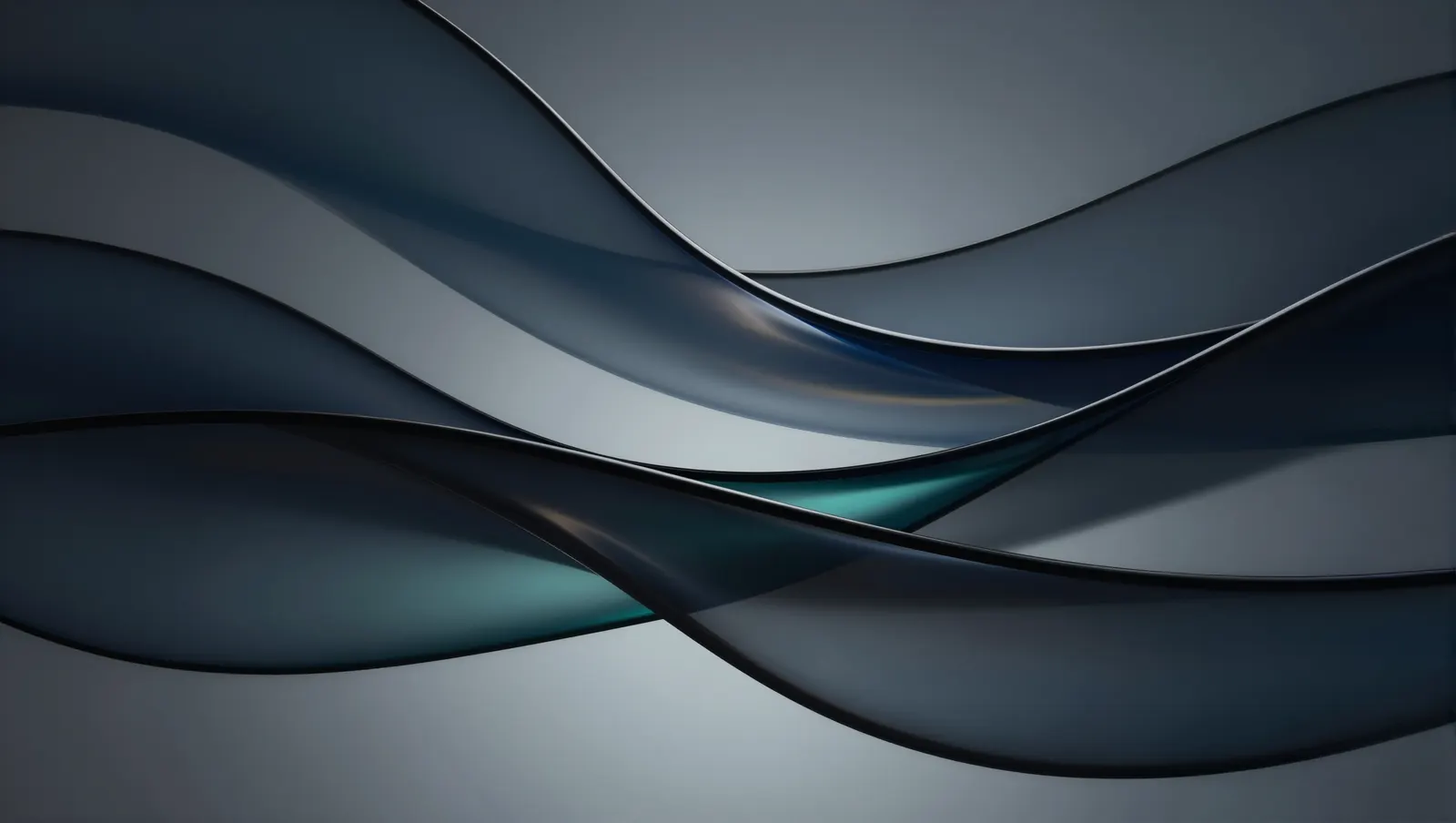 Dark teal wave: gradients desktop wallpaper at 2720×1536
